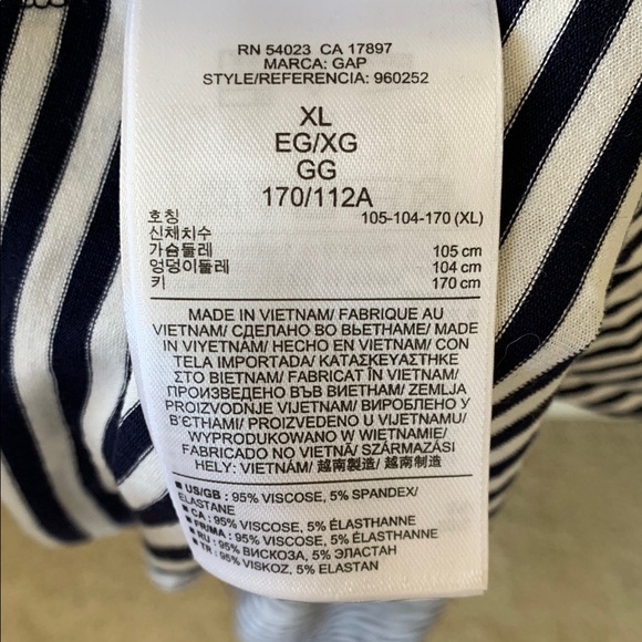 EUC GAP Black and White Striped Maxi Skirt Sz XL - Picture 5 of 6